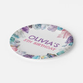 Geology Girl Birthday Rocks Dig Party ペーパープレート (アングル)