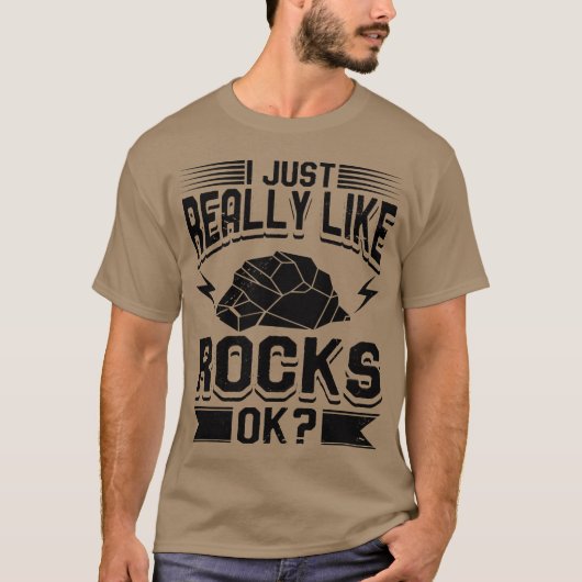 Geology I Just Really Like Rocks girl Tシャツ (正面)