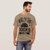 Geology I Just Really Like Rocks girl Tシャツ (正面フル)