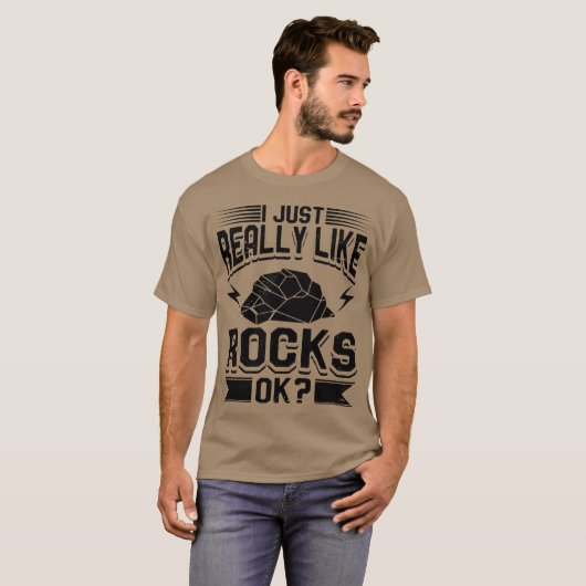 Geology I Just Really Like Rocks girl Tシャツ (正面フル)