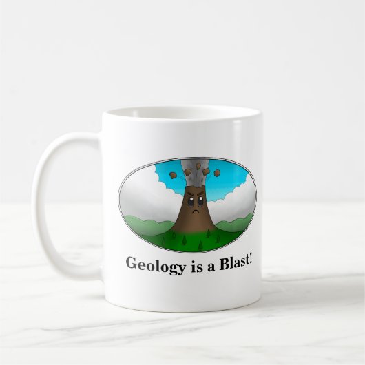 Geology is a Blast! カートゥーン火山 コーヒーマグカップ (左)