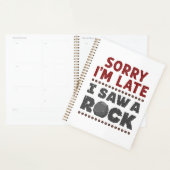 Geology Rockhound残念ながら私は岩を見て遅れた プランナー手帳 (ディスプレー)