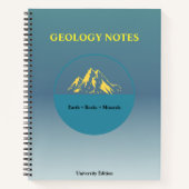 Geology Study Notebook – Minimal Academic Design ノートブック (正面)