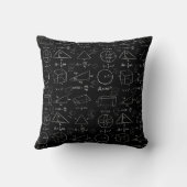 Geomatry Math白と黒 クッション (裏面)