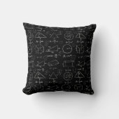 Geomatry Math白と黒 クッション (正面)