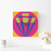 GEOMESKY DIAMOND BY MASANSER PIXELAT スクエア壁時計 (ホーム)