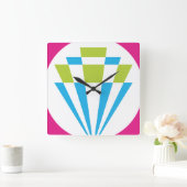 GEOMESKY DIAMOND BY MASANSER PIXELAT スクエア壁時計 (ホーム)