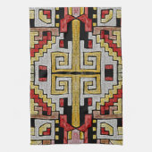 Geomethricの種族か民族パターン キッチンタオル (縦)