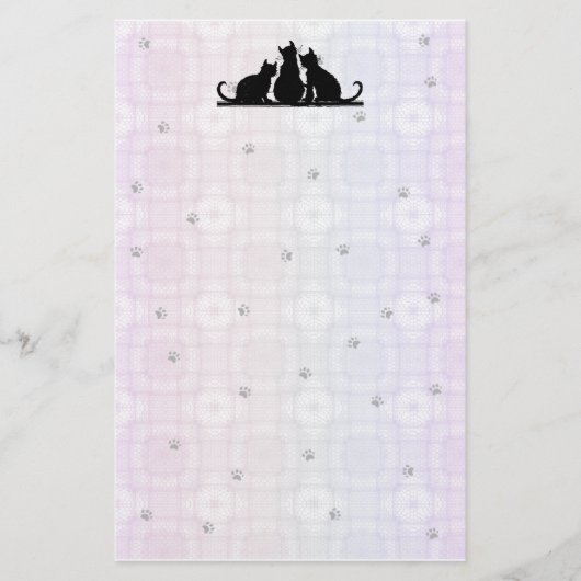 Geometic足、猫 便箋 (正面)