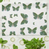 Geometra papilionaria – 大エメラルド蛾 キッチンタオル (折り畳み)