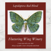 Geometra papilionaria – 大エメラルド蛾 ワインラベル (シングルラベル)