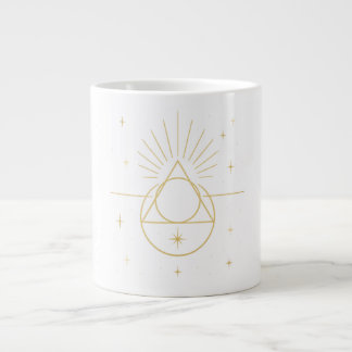 Geometría de Luz ✨ | Sacred Golden Geometry Design ジャンボコーヒーマグカップ