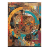 Geometría Dinámica: Collage Abstracto con Colores  フォトプリント (正面)