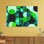 Geometría Verde Vibrante キャンバスプリント (インサイチュ (リビング))