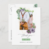 Geometricの写真結婚ありがとう ポストカード (正面/裏面)