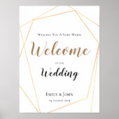 Geometricの結婚金ゴールドへようこそ ポスター (正面)
