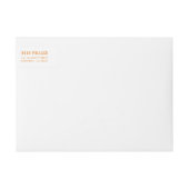 GEOMETRICモダン plainシンプル boyオレンジ ラップアラウンドラベル (正面)