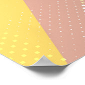 Geometric カラフル Triangles抽象芸術テクスチャ ポスター (角)