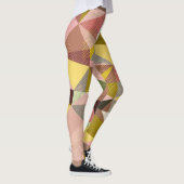 Geometric カラフル Triangles抽象芸術テクスチャ レギンス (右)