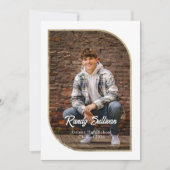 Geometric 4-Image Graduation Invitation 招待状 (正面)