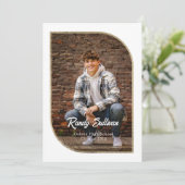 Geometric 4-Image Graduation Invitation 招待状 (スタンド正面)