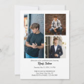 Geometric 4-Image Graduation Invitation 招待状 (裏面)