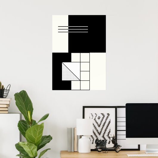 Geometric Abstract  ポスター (ホームオフィス)