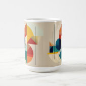 Geometric Abstract Art in Bauhaus Style コーヒーマグカップ (中央)