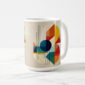 Geometric Abstract Art in Bauhaus Style コーヒーマグカップ (正面右)