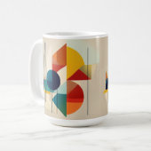 Geometric Abstract Art in Bauhaus Style コーヒーマグカップ (正面左)