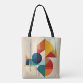 Geometric Abstract Art in Bauhaus Style トートバッグ (裏面)