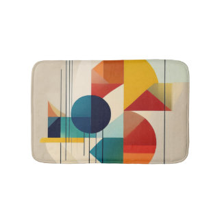 Geometric Abstract Art in Bauhaus Style バスマット