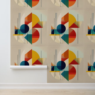 Geometric Abstract Art in Bauhaus Style 壁紙