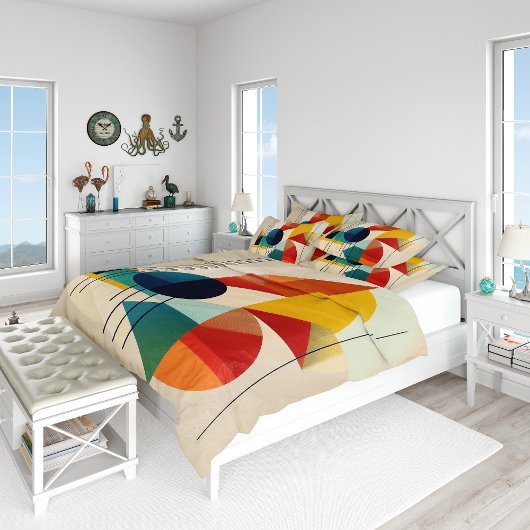 Geometric Abstract Art in Bauhaus Style 枕カバー