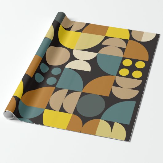 Geometric abstract artwork poster with colorful si ラッピングペーパー (アンロールド)