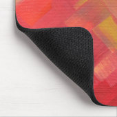 Geometric Abstract Brushstrokes Red, Pink & Gold マウスパッド (コーナー)