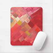 Geometric Abstract Brushstrokes Red, Pink & Gold マウスパッド (マウス)