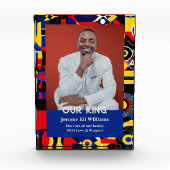 Geometric Abstract Christmas Gifts for Black Men フォトブロック (正面)