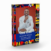 Geometric Abstract Christmas Gifts for Black Men フォトブロック (左)