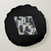 Geometric Abstract Concrete Structure with Sharp A ラウンドクッション (裏面)