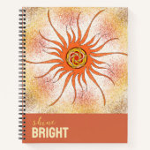 Geometric abstract contemporary colourful spiral ノートブック (正面)