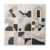 Geometric Abstract Harmony – Modern Ceramic Tile タイル (正面)