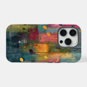 Geometric Abstract Music Themed Art iPhoneケース (裏面横)