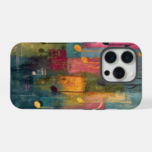 Geometric Abstract Music Themed Art iPhoneケース (裏面横)