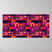 Geometric abstract seamless pattern with shapes of ポスター (正面)