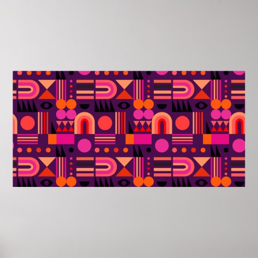 Geometric abstract seamless pattern with shapes of ポスター (正面)