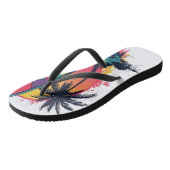 Geometric Abstract Surf Art Flip Flops - Colorful ビーチサンダル (アングル)