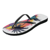 Geometric Abstract Surf Art Flip Flops - Colorful  ビーチサンダル (アングル)