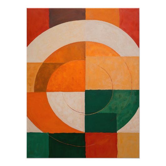 Geometric Abstract with Arcs フォトプリント (正面)
