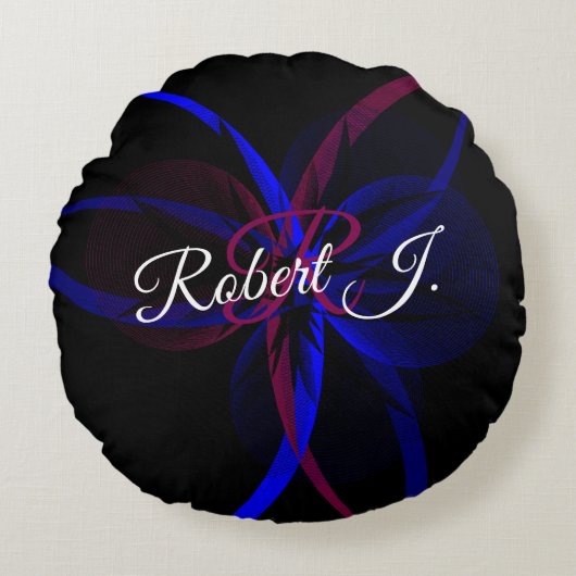 Geometric Abstraction Round Pillow ラウンドクッション (正面)